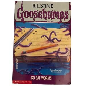 Goosebumps Go Eat Worms by R.L Stine Scholastic Kidcore horror 1994 1st edition